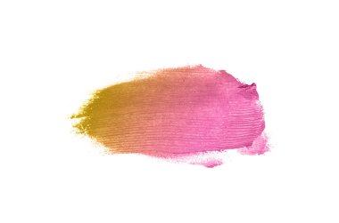 Smear ve ruj veya akrilik boya beyaz izole doku