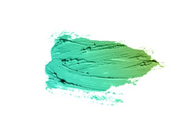 Smear ve ruj veya akrilik boya beyaz izole doku