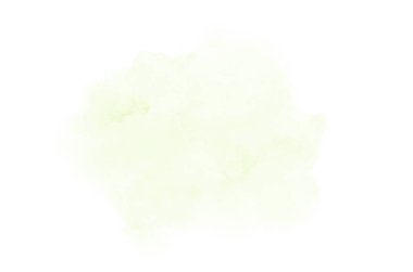 Beyaz üzerine izole edilmiş, sıvı bir kova boyası ile soyut suluboya arka plan görüntüsü. Yeşil tonları