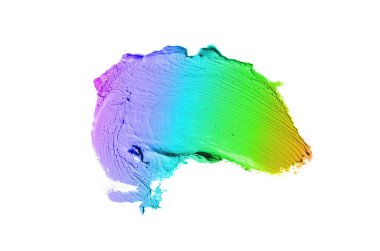 Smear ve ruj veya akrilik boya beyaz izole doku