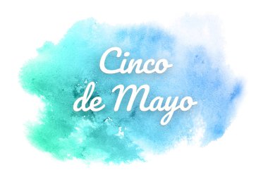 Kova boyası sıvı bir sıçrama ile soyut suluboya arka plan görüntüsü. Mavi ve turkuaz pastel tonları. Cinco de mayonez