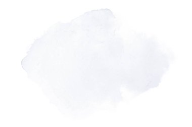 Beyaz üzerine izole edilmiş, sıvı bir kova boyası ile soyut suluboya arka plan görüntüsü. Koyu mavi tonları