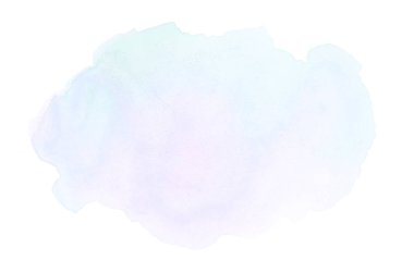 Beyaz üzerine izole edilmiş, sıvı bir kova boyası ile soyut suluboya arka plan görüntüsü. Pembe ve mavi pastel tonları