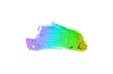 Smear ve ruj veya akrilik boya beyaz izole doku