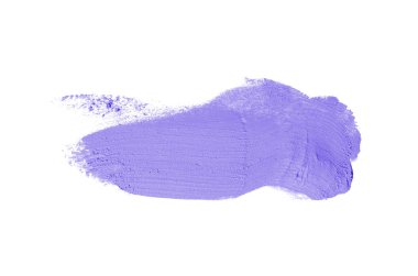 Yayma ve doku ruj veya akrilik boya beyaz arka plan üzerinde izole. Kontur lipgloss ya da sıvı oje renk örneği leke örneği. Güzellik kozmetik tasarım için öğe. Menekşe rengi