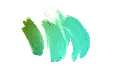 Smear ve ruj veya akrilik boya beyaz izole doku