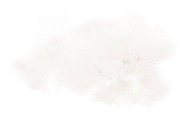 Beyaz üzerine izole edilmiş, sıvı bir kova boyası ile soyut suluboya arka plan görüntüsü. Kahverengi tonları