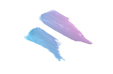 Smear ve ruj veya akrilik boya beyaz izole doku