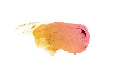 Smear ve ruj veya akrilik boya beyaz izole doku