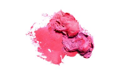 Smear ve ruj veya akrilik boya beyaz izole doku