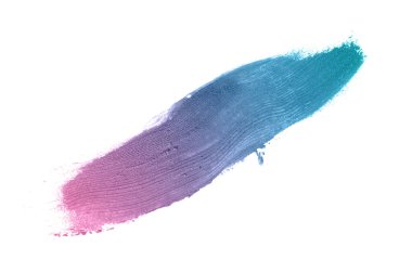 Smear ve ruj veya akrilik boya beyaz izole doku