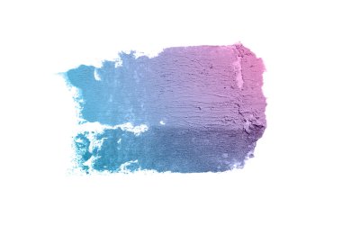 Smear ve ruj veya akrilik boya beyaz izole doku