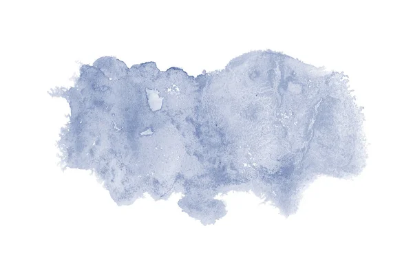Obraz pozadí abstraktní akvarel s tekutým koláčem z akarelle barvy, izolované na bílém. Tmavě modré tóny — Stock fotografie