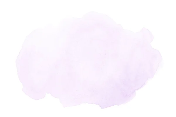 Abstraktes Aquarell-Hintergrundbild mit einem flüssigen Spritzer Aquarellfarbe, isoliert auf Weiß. violette Töne — Stockfoto