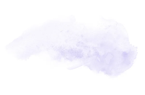 Imagem de fundo aquarela abstrata com um respingo líquido de tinta aquarelle, isolado em branco. Tons violeta — Fotografia de Stock