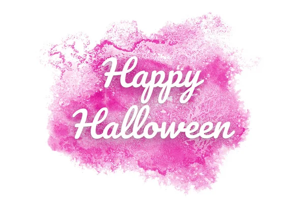 Abstract aquarel achtergrondafbeelding met een vloeibare Splatter van Aquarelle verf. Roze tinten. Vrolijke Halloween — Stockfoto