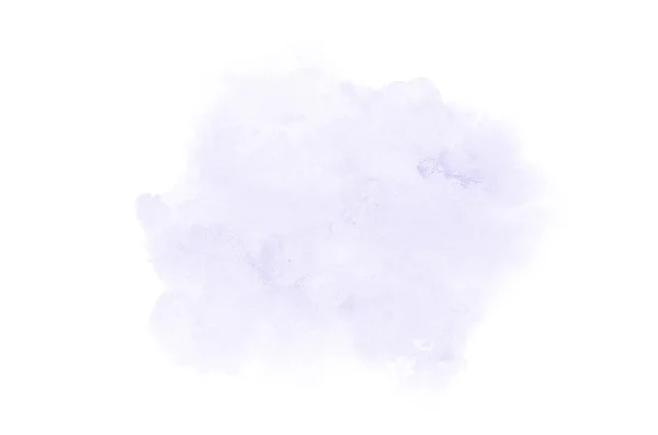 Beyaz üzerine izole edilmiş, sıvı bir kova boyası ile soyut suluboya arka plan görüntüsü. Menekşe tonları — Stok fotoğraf