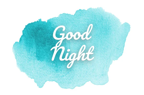 Abstract watercolor background image with a liquid splatter of aquarelle paint. Light blue tones. Good night