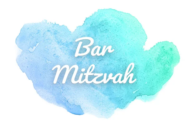 Imagem de fundo aquarela abstrata com um respingo líquido de aquarelle paint.Blue e tons pastel turquesa. Bar Mitzvah — Fotografia de Stock