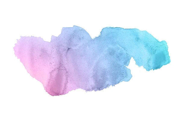 Obraz pozadí abstraktní akvarel s tekutým koláčem z akarelle barvy, izolované na bílém. Růžové a modré pastelové tóny — Stock fotografie
