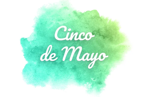 Abstract watercolor background image with a liquid splatter of aquarelle paint.Green and yellow pastel tones. Cinco de mayo — Stock Photo, Image