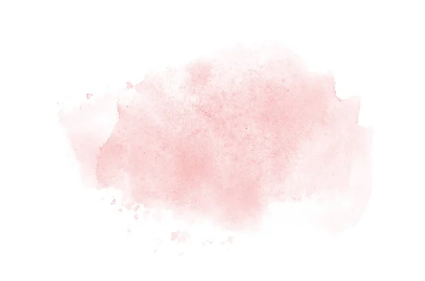 Imagem de fundo aquarela abstrata com um respingo líquido de tinta aquarelle, isolado em branco. Tons vermelhos — Fotografia de Stock