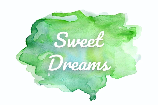 Abstract watercolor background image with a liquid splatter of aquarelle paint. Spring tones. Sweet Dreams — Stock Photo, Image