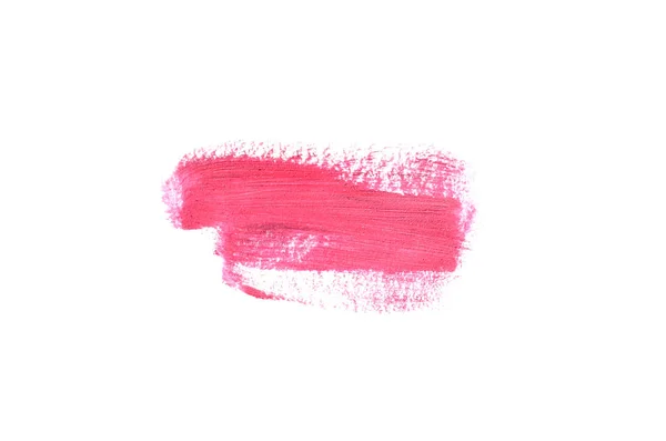 Smear Texture Lipstick Acrylic Paint Isolated White Background Stroke Lipgloss — Stock Photo, Image