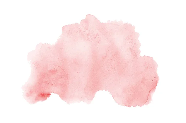 Astratto acquerello immagine di sfondo con uno schizzo liquido di vernice acquerello, isolato su bianco. Tonalità rosse — Foto Stock