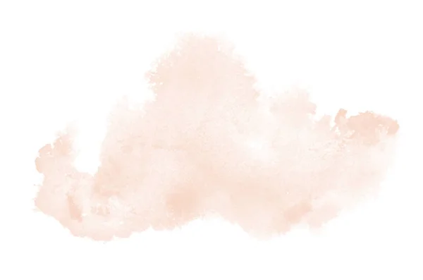 Beyaz üzerine izole edilmiş, sıvı bir kova boyası ile soyut suluboya arka plan görüntüsü. Turuncu tonları — Stok fotoğraf