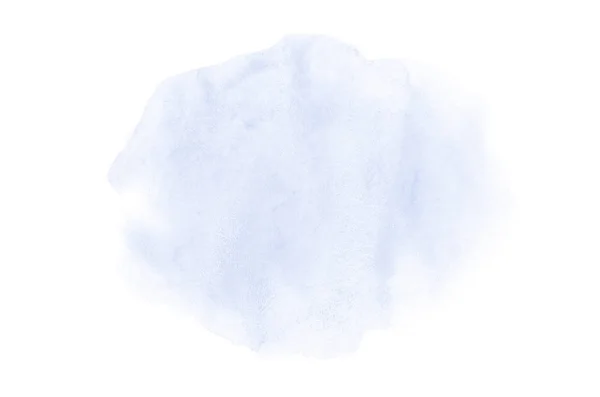 Imagen de fondo de acuarela abstracta con una salpicadura líquida de pintura acuarela, aislada en blanco. Tonos azules —  Fotos de Stock