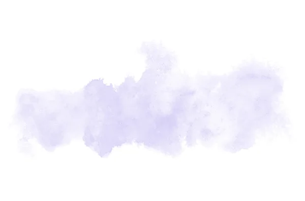 Imagem de fundo aquarela abstrata com um respingo líquido de tinta aquarelle, isolado em branco. Tons violeta — Fotografia de Stock