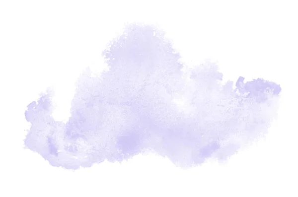 Imagem de fundo aquarela abstrata com um respingo líquido de tinta aquarelle, isolado em branco. Tons violeta — Fotografia de Stock