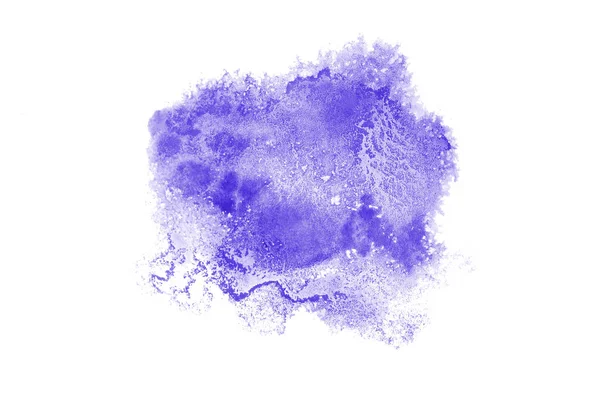 Abstract aquarel achtergrondafbeelding met een vloeibare Splatter van Aquarelle verf, geïsoleerd op wit. Violet tinten — Stockfoto