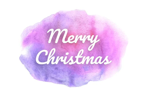Abstract watercolor background image with a liquid splatter of aquarelle paint. Purple tones. Merry Christmas — Zdjęcie stockowe