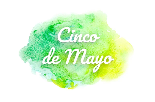 Abstrakt akvarell bakgrundsbild med en flytande splatter av akvarellfärg. Fjäder toner. Cinco de Mayo — Stockfoto