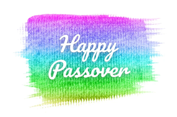 Abstract watercolor background image with a liquid splatter of aquarelle paint. Rainbow tones. Happy Passover — Stock Photo, Image