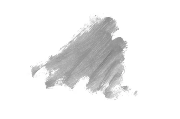 白い背景に分離された口紅やアクリル塗料のスミアとテクスチャ リップグロスまたは液体マニキュアスウォッチ汚れサンプルのストローク 美容化粧品デザインのための要素 グレーの色 — ストック写真