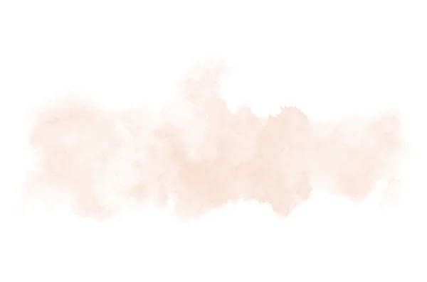 Image abstraite de fond aquarelle avec une éclaboussure liquide de peinture aquarelle, isolée sur blanc. Nuances d'orange — Photo