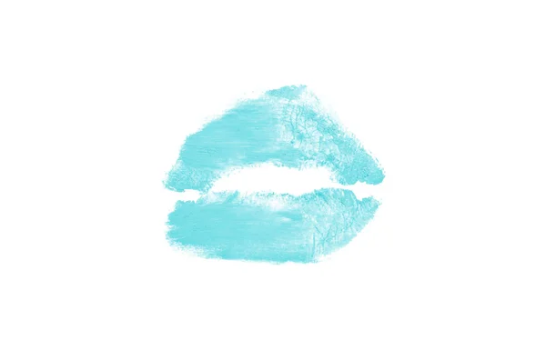 Huulipunan suutelujälki valkoisella taustalla. Kaunis huulet eristetty . — kuvapankkivalokuva