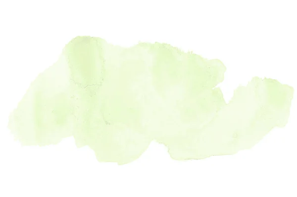 Abstrakcja akwarela obraz tła z ciekłym bryzg farby Aquarelle, izolowane na białym tle. Odcienie zieleni — Zdjęcie stockowe