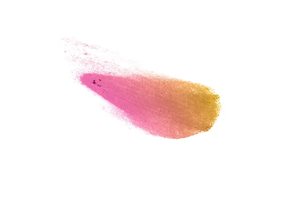 Smear and texture of lipstick or acrylic paint isolated on white — Stock Photo, Image