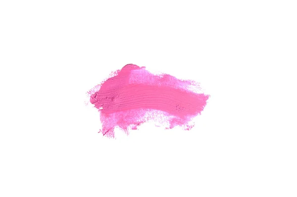 Smear and texture of lipstick or acrylic paint isolated on white