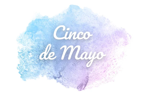Abstrakcja akwarela obraz tła z ciekłym bryzg farby Aquarelle. Różowe i niebieskie odcienie pastelowe. Cinco de Mayo — Zdjęcie stockowe