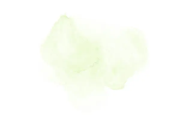 Abstract aquarel achtergrondafbeelding met een vloeibare Splatter van Aquarelle verf, geïsoleerd op wit. Groene tinten — Stockfoto