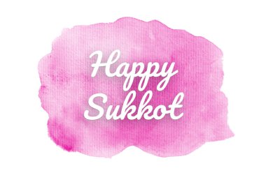 Kova boyası sıvı bir sıçrama ile soyut suluboya arka plan görüntüsü. Pembe tonları. Mutlu Sukkot