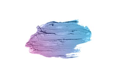 Smear ve ruj veya akrilik boya beyaz izole doku