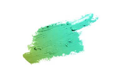 Smear ve ruj veya akrilik boya beyaz izole doku