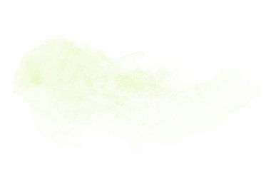 Beyaz üzerine izole edilmiş, sıvı bir kova boyası ile soyut suluboya arka plan görüntüsü. Yeşil tonları