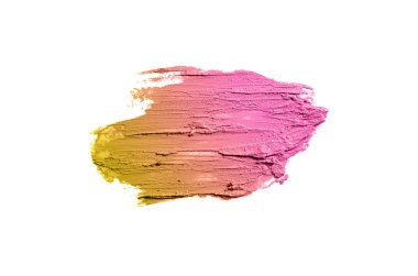 Smear ve ruj veya akrilik boya beyaz izole doku